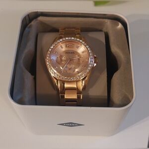 Fossil Women's Shimmering Rose Gold Watch